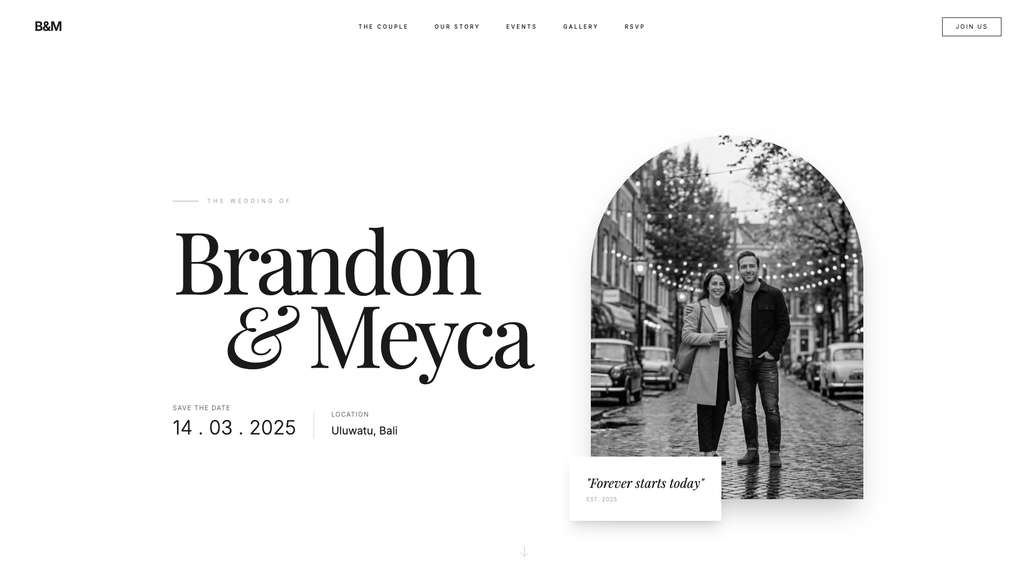 Plantilla de boda Camila