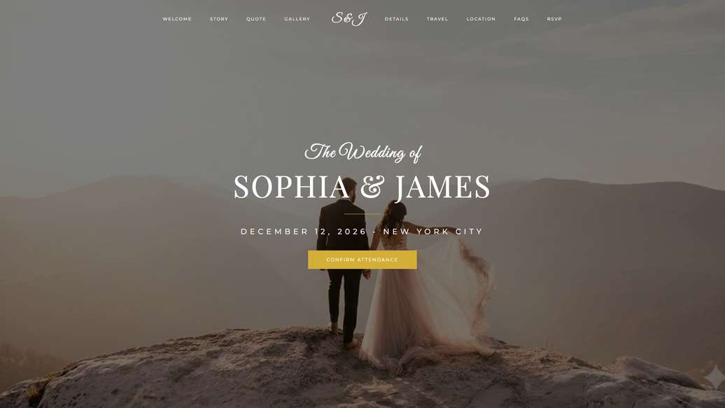 Plantilla de boda Aurora