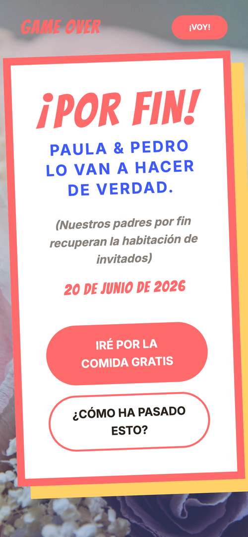 Plantilla Boda divertida