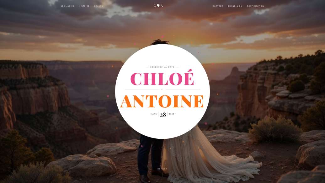 Modèle de mariage Valentina